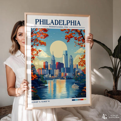Philadelphia Retro Travel Print