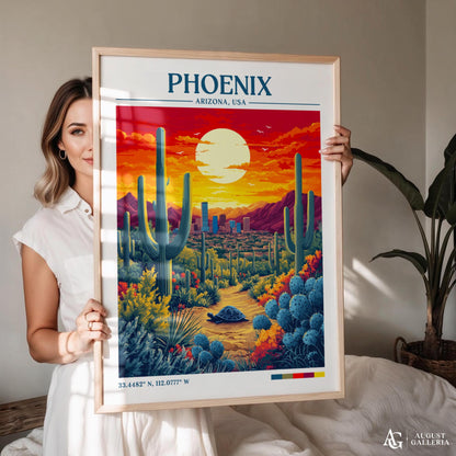 Phoenix Arizona Retro Travel Print
