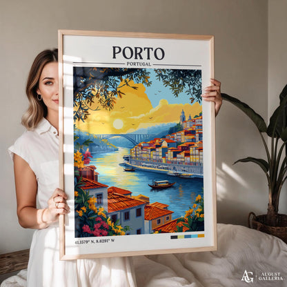 Porto Portugal Retro Travel Print