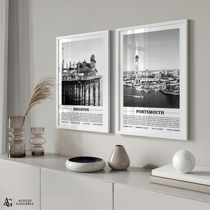 Portsmouth Black & White City Print