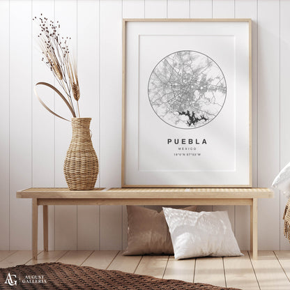 Puebla Minimalist Map