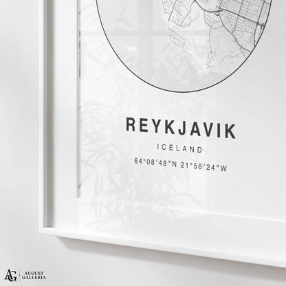Reykjavik Minimalist Map