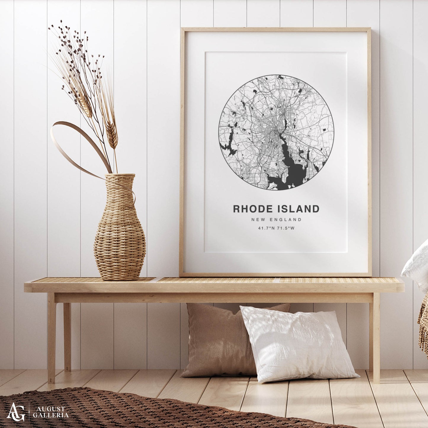Rhode Island Minimalist Map