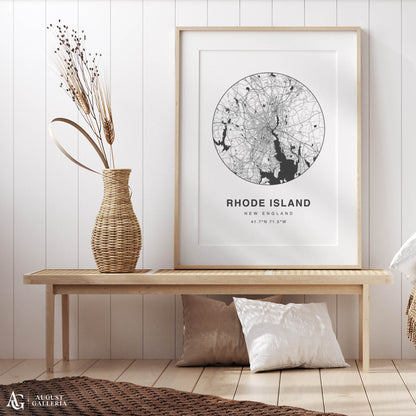 Rhode Island Minimalist Map