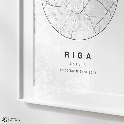 Riga Minimalist Map