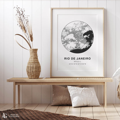 Rio de Janeiro Minimalist Map