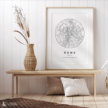 Rome Minimalist Map