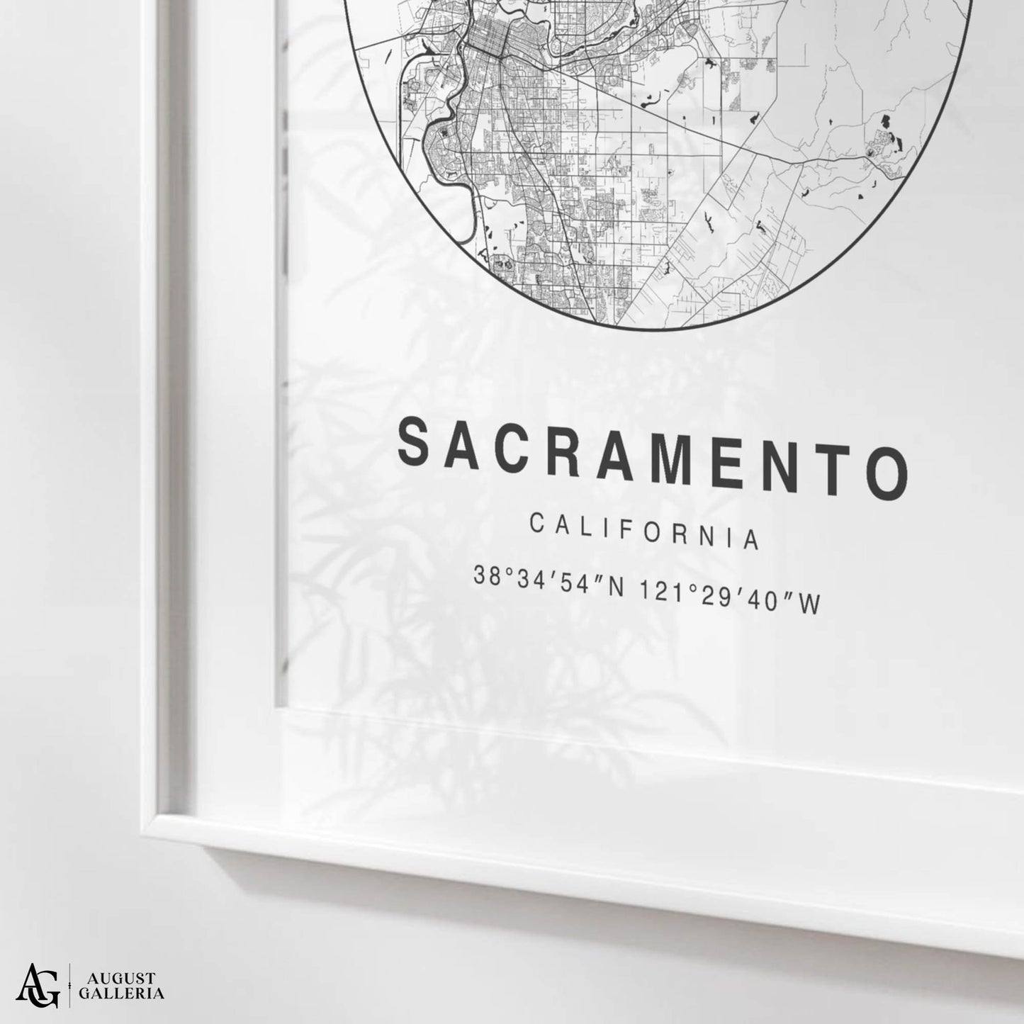 Sacramento Minimalist Map