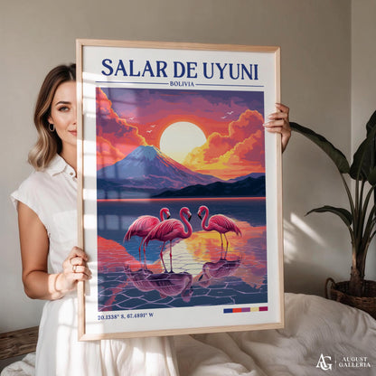 Salar de Uyuni Retro Travel Print