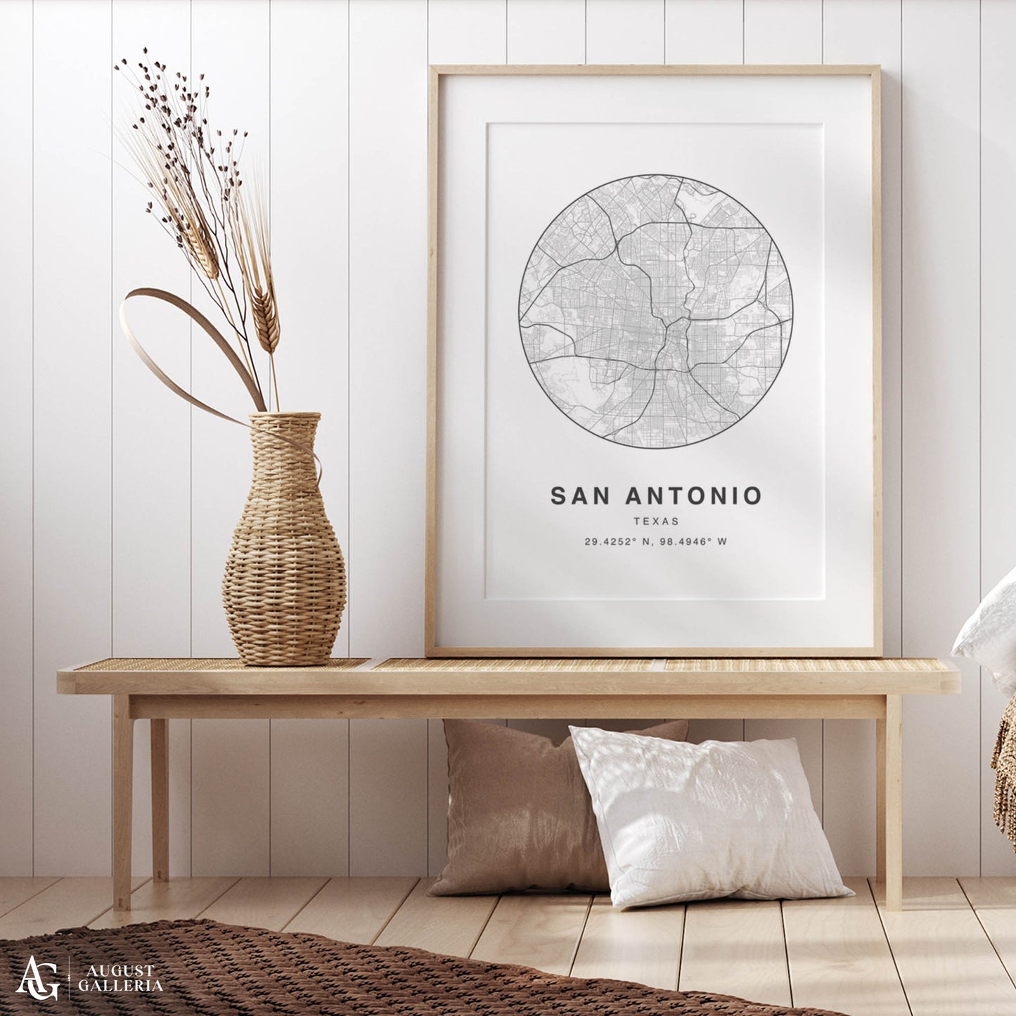 San Antonio Minimalist Map