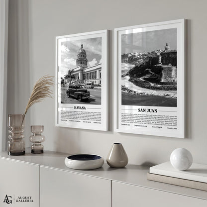 San Juan Black & White City Print