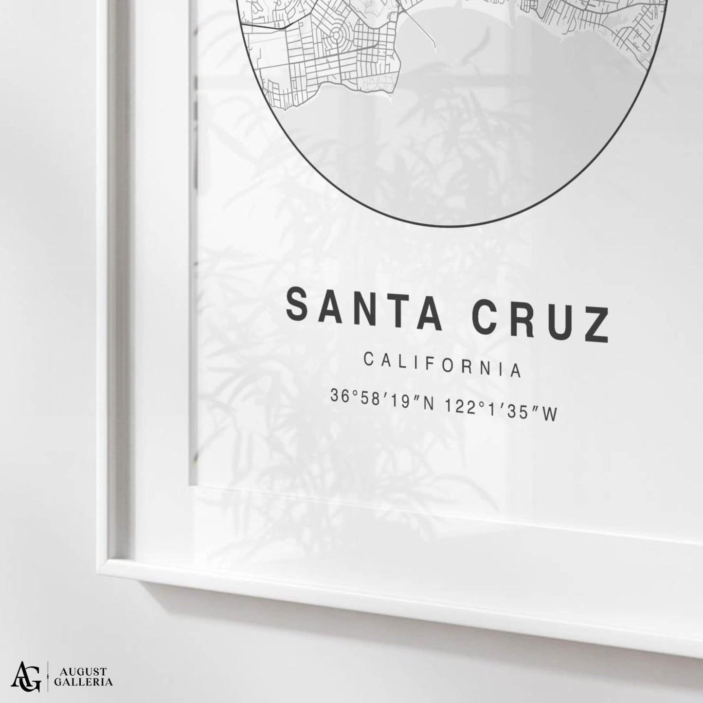 Santa Cruz Minimalist Map