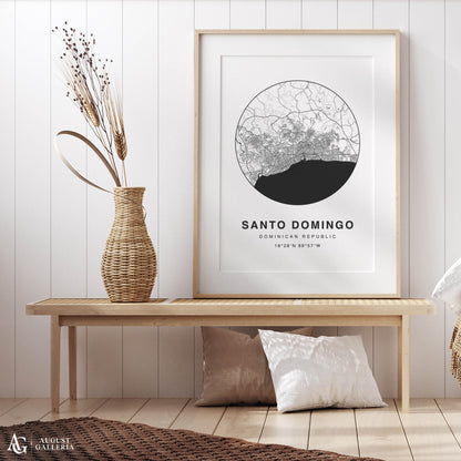 Santo Domingo Minimalist Map