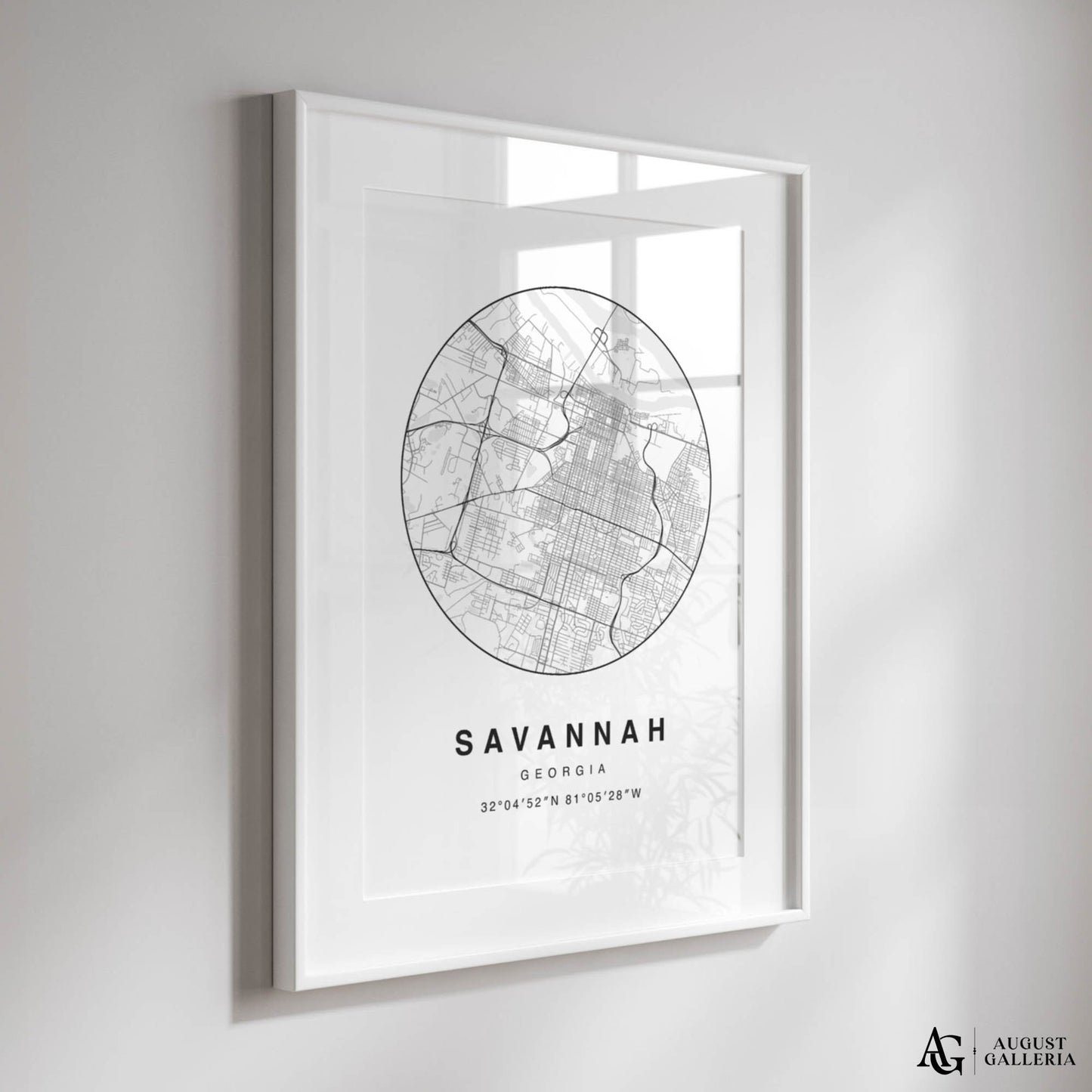 Savannah Minimalist Map
