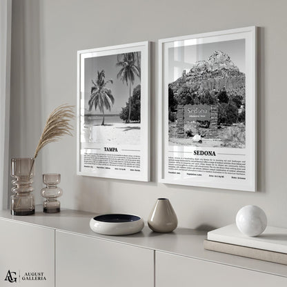 Sedona Black & White City Print