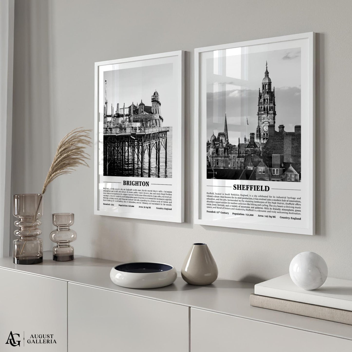 Sheffield Black & White City Print