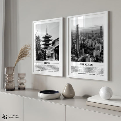 Shenzhen Black & White City Print