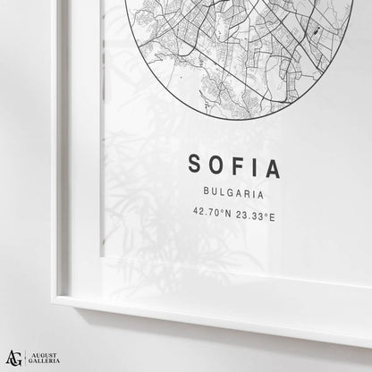 Sofia Minimalist Map