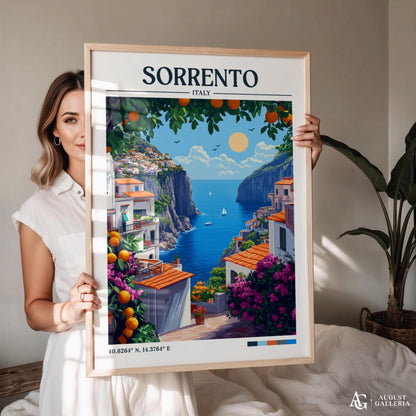 Sorrento Italy Retro Travel Print