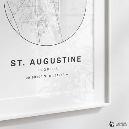 St. Augustine Minimalist Map