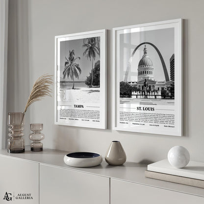 St. Louis Black & White City Print