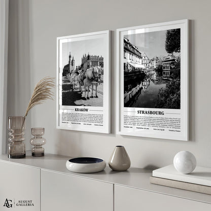 Strasbourg Black & White City Print