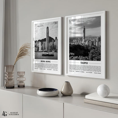 Taipei Black & White City Print