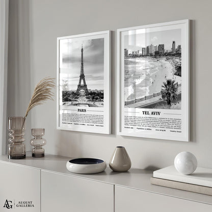 Tel Aviv Black & White City Print