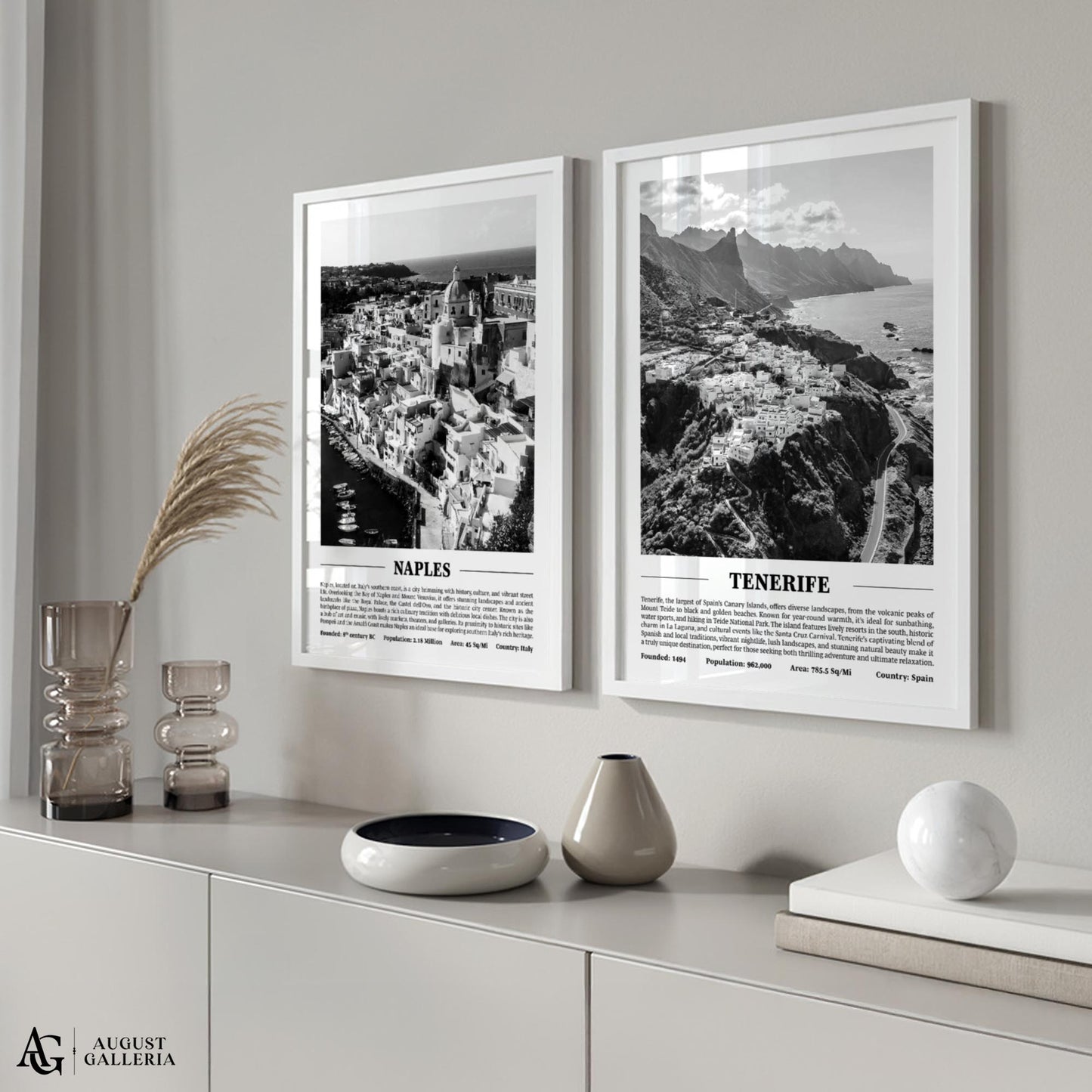 Tenerife Black & White City Print