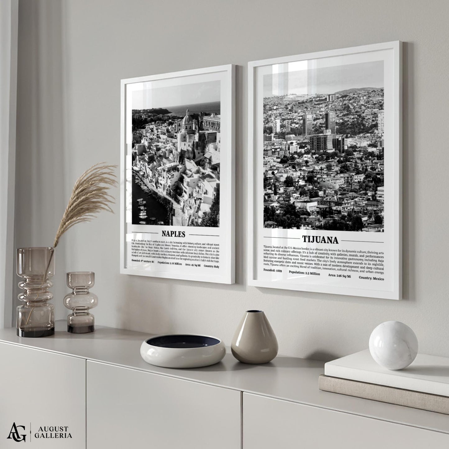 Tijuana Black & White City Print