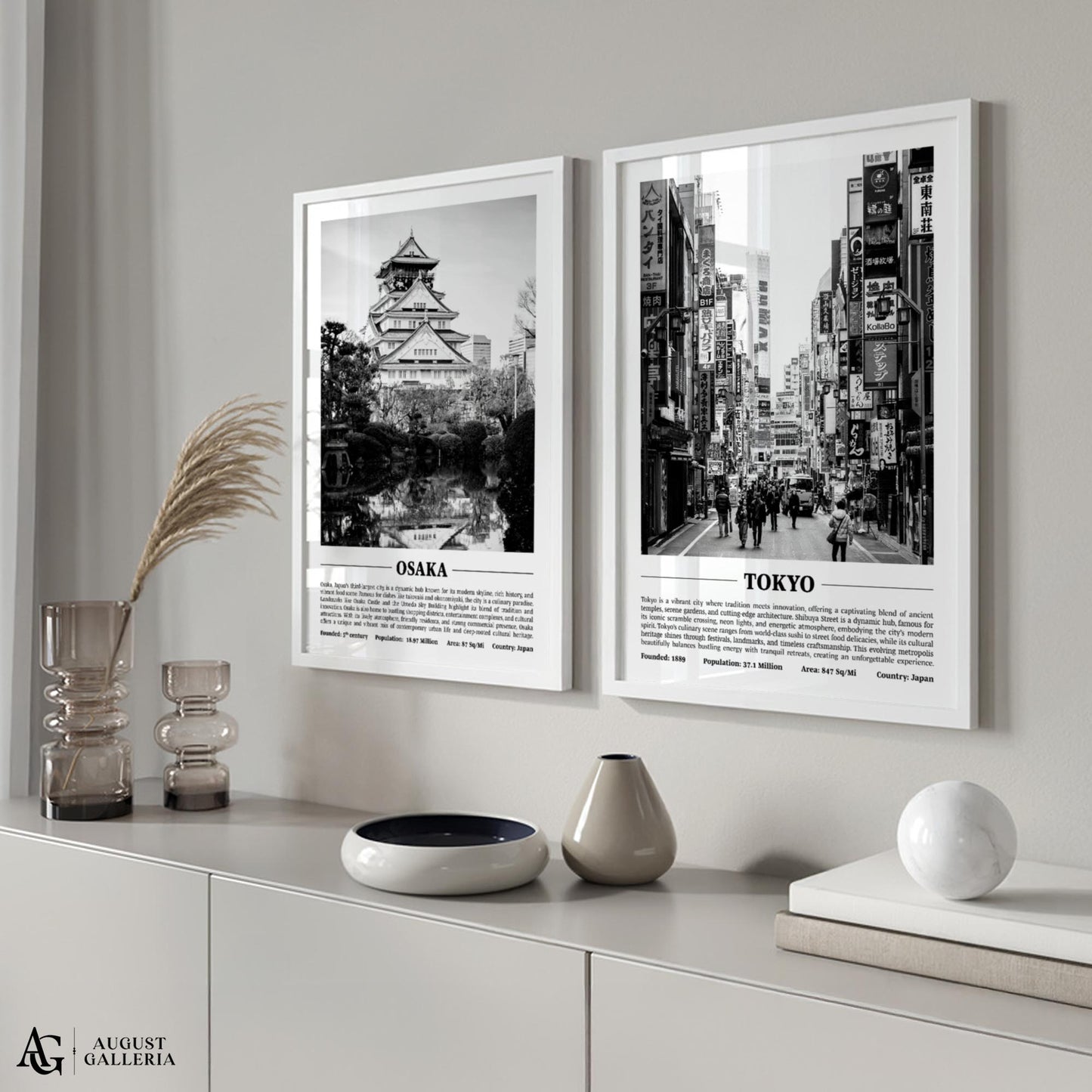 Tokyo Black & White City Print