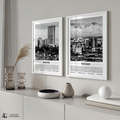 Tucson Black & White City Print