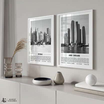 Abu Dhabi Black & White City Print