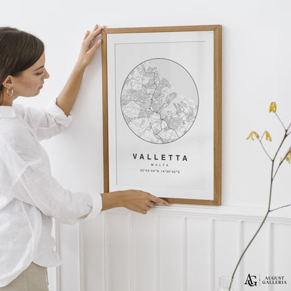 Valletta Minimalist Map