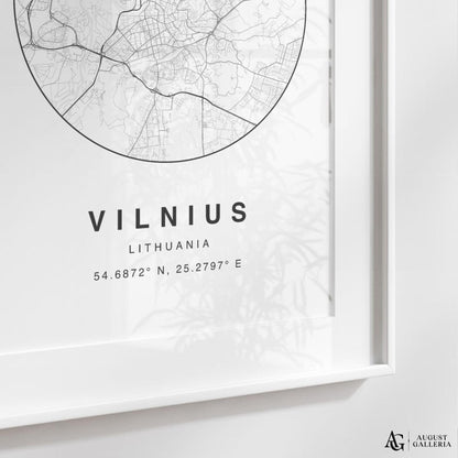 Vilnius Minimalist Map