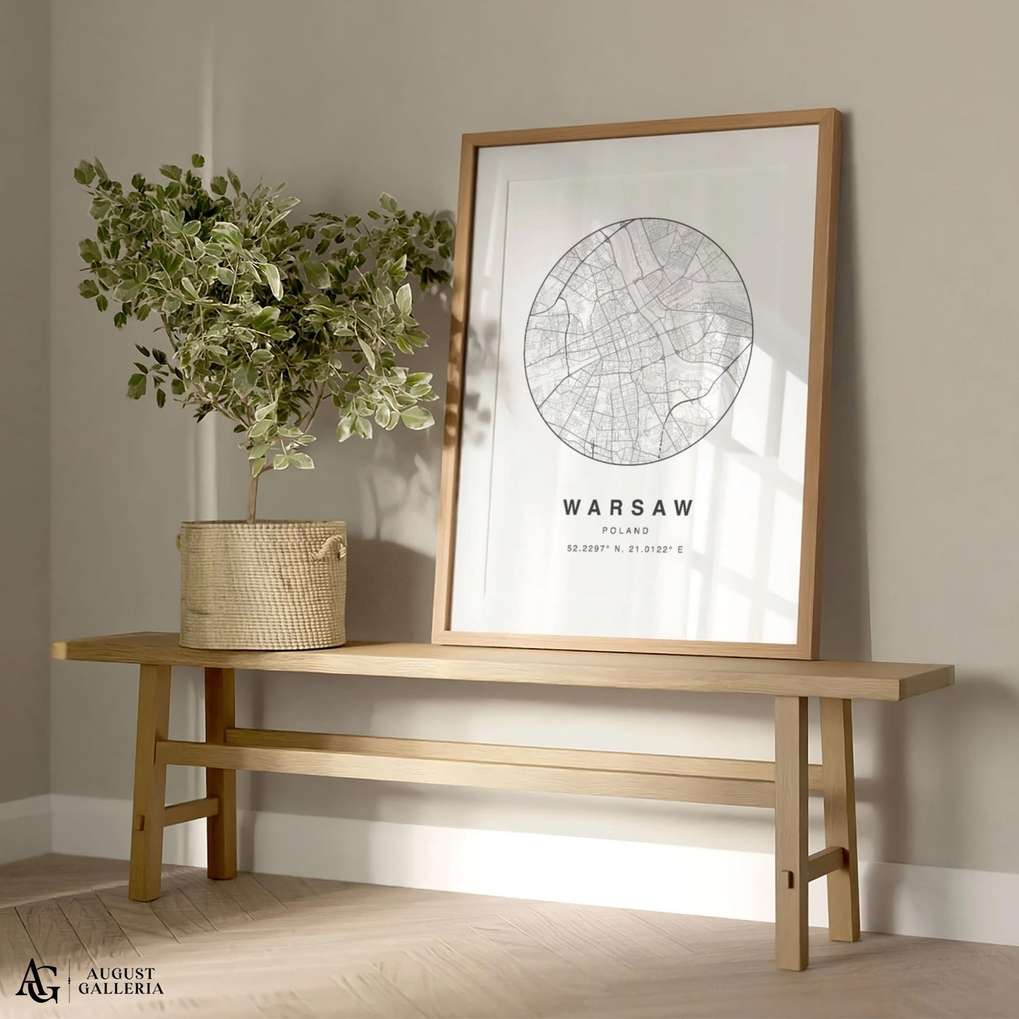 Warsaw Minimalist Map