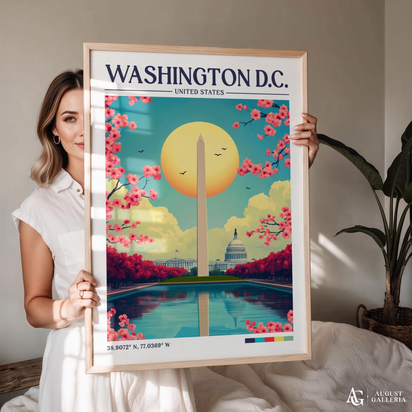 Washington DC Retro Travel Print