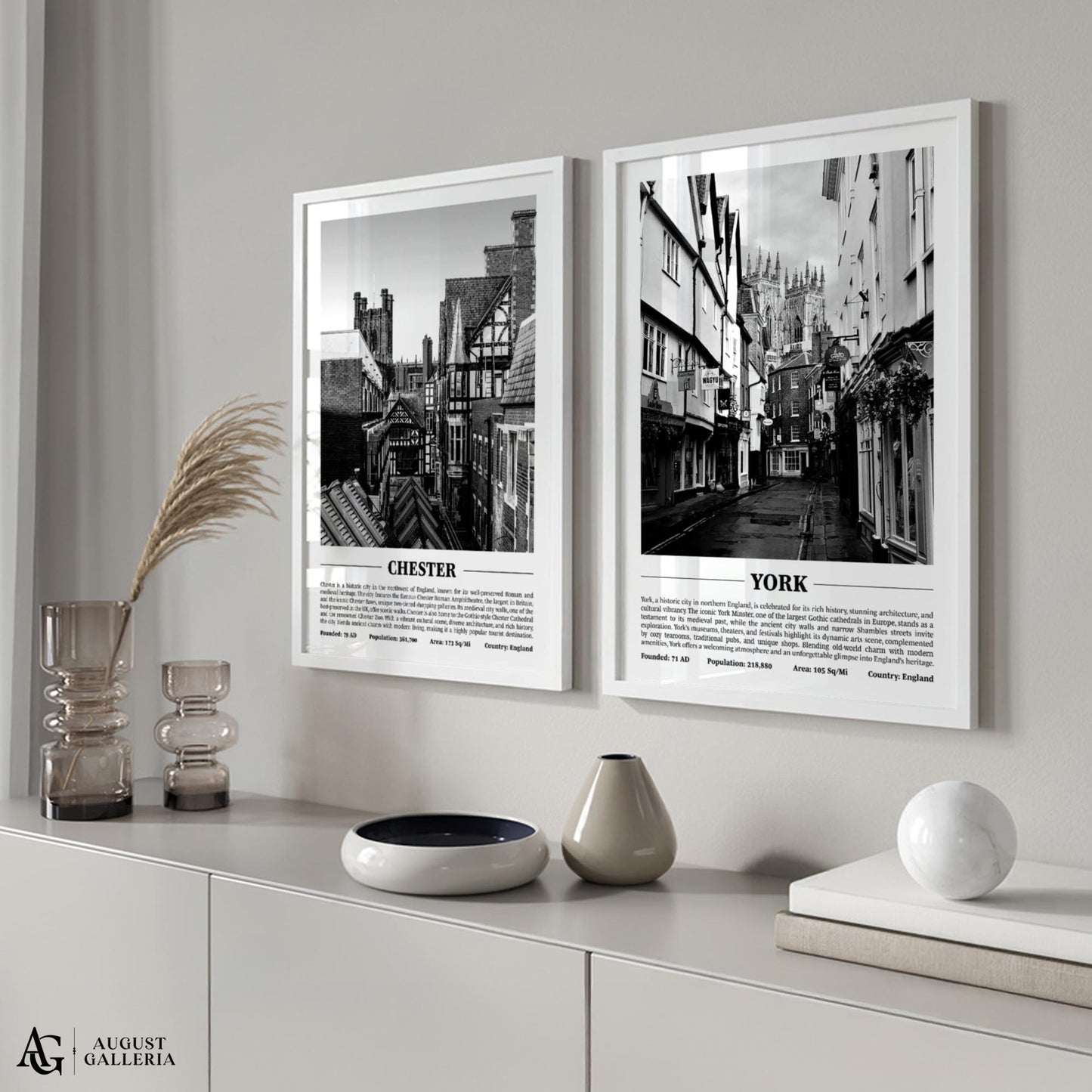 York Black & White City Print