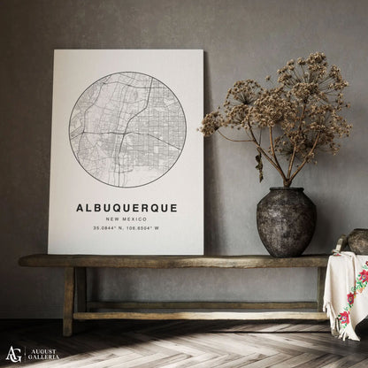 Albuquerque Minimalist Map