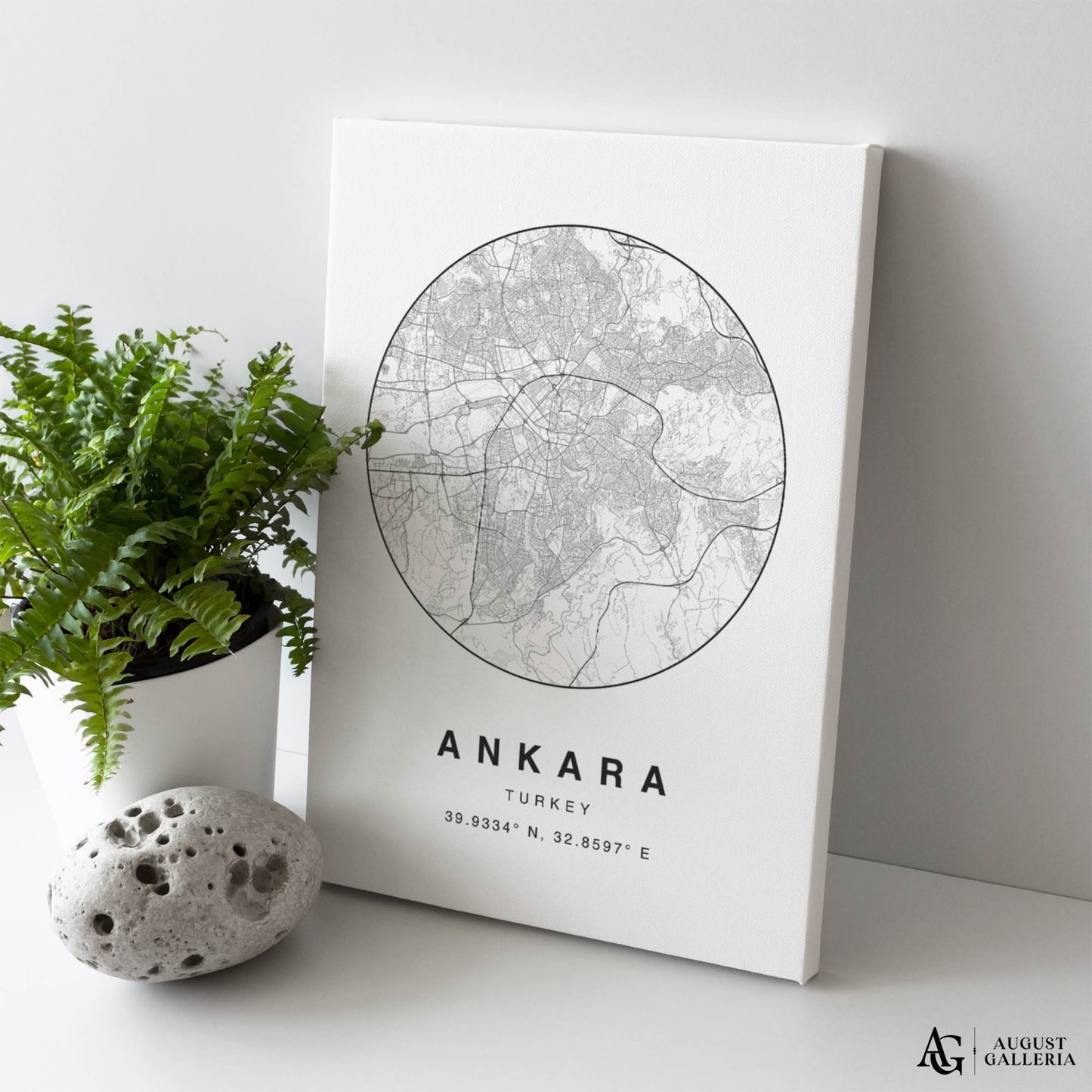 Ankara Minimalist Map