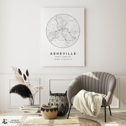 Asheville Minimalist Map