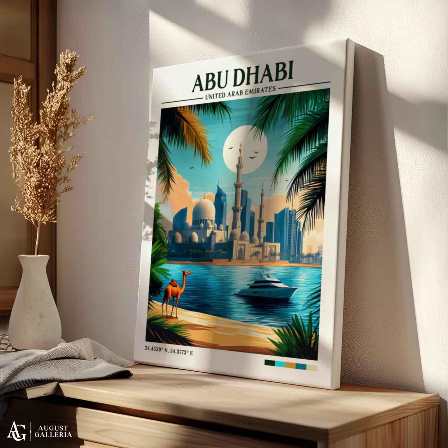 Abu Dhabi Retro Travel Print