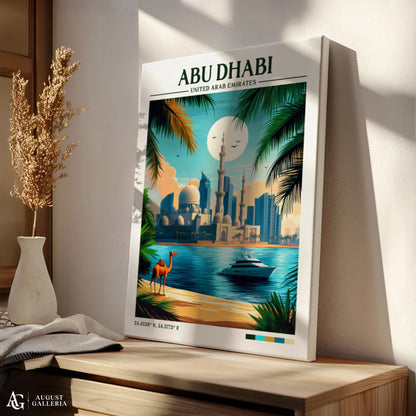 Abu Dhabi Retro Travel Print