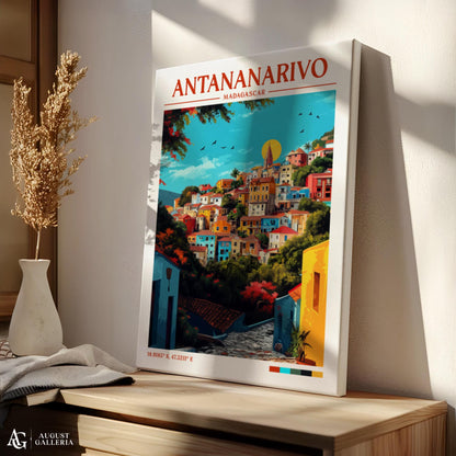 Antananarivo Madagascar Retro Travel Print