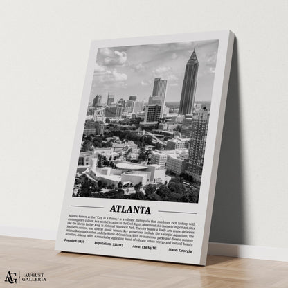 Atlanta Black & White City Print