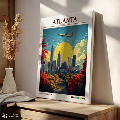 Atlanta Georgia Retro Travel Print