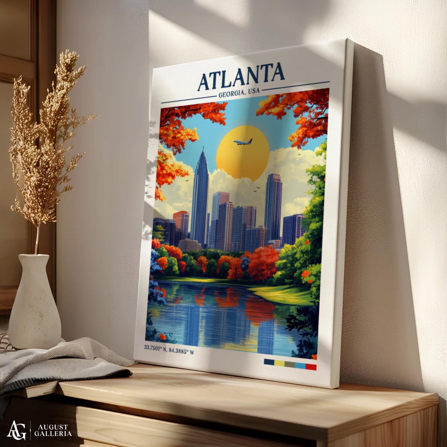 Atlanta Georgia Retro Travel Print