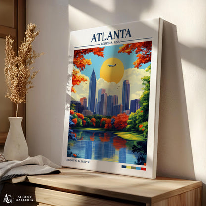 Atlanta Georgia Retro Travel Print