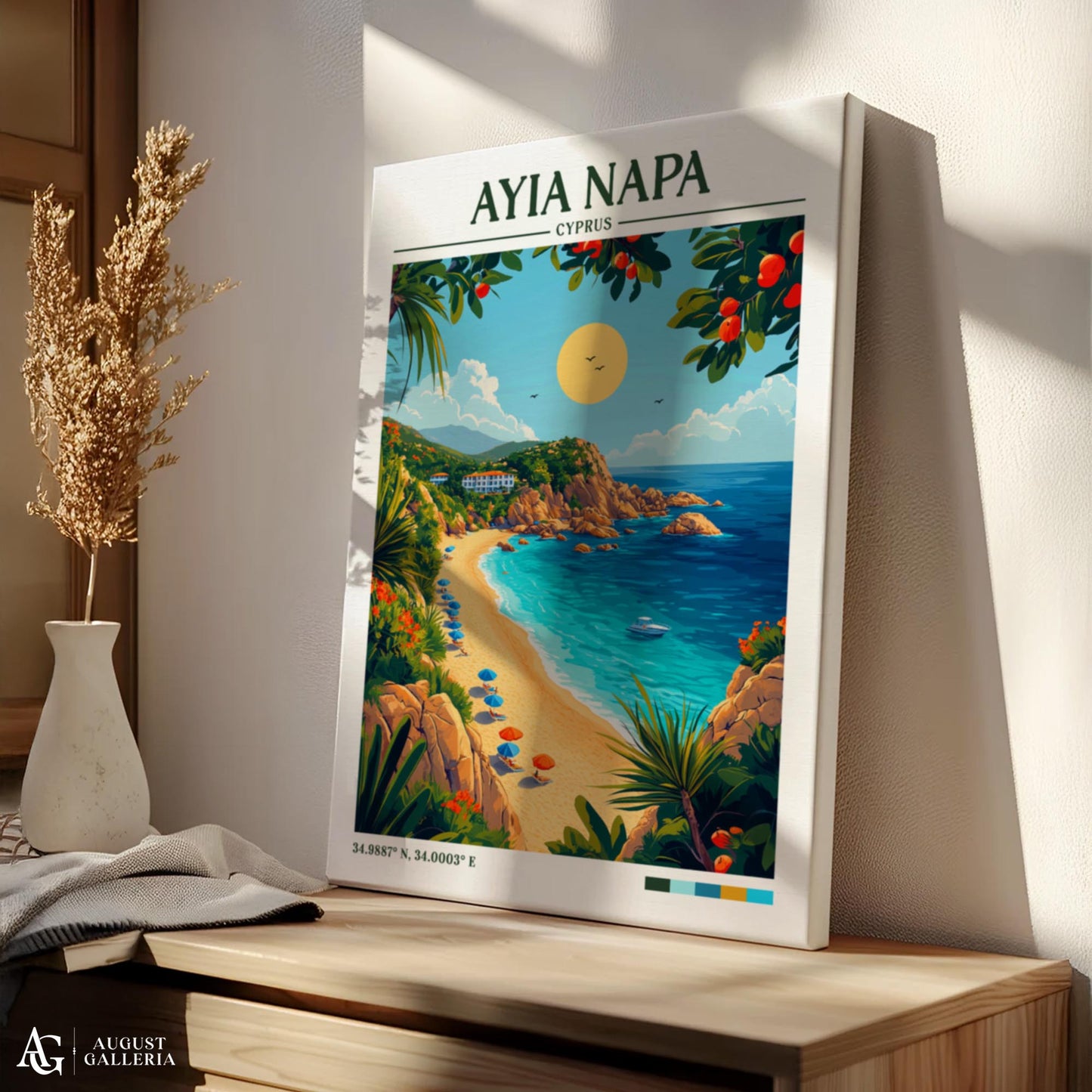Ayia Napa Retro Travel Print
