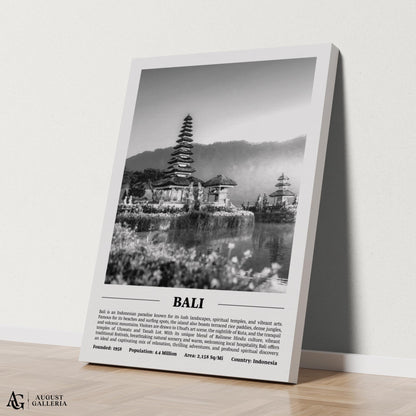 Bali Black & White City Print